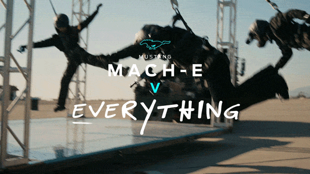 Mustang Mach-E v. Pit Crew GIF